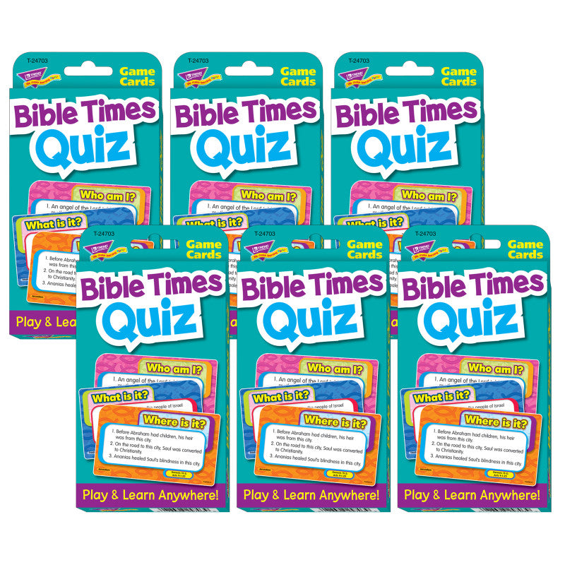 TREND - Bible Times Quiz Challenge Cards®, 6 Sets