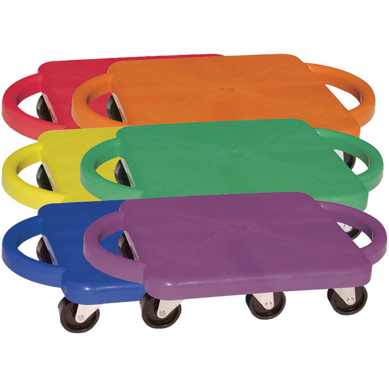 CHAMPION SPORTS - Plastic Standard Scooter Set with Handles, Set of 6