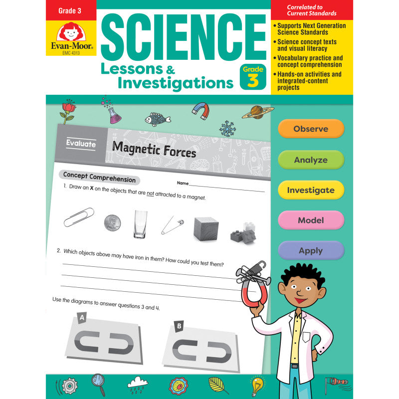 EVAN-MOOR - Science Lessons and Investigations, Grade 3