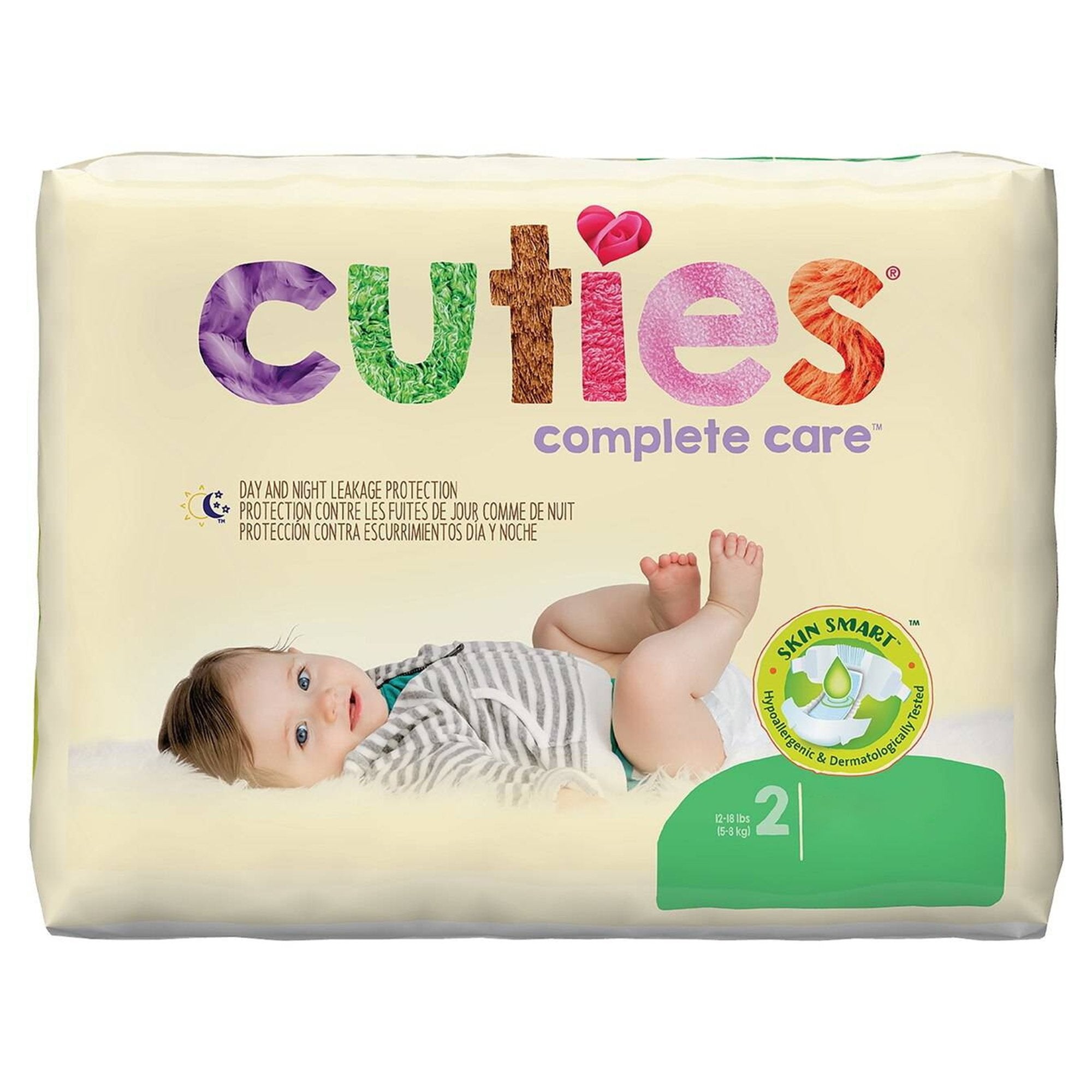 First Quality - Unisex Baby Diaper Cuties® Complete Care Size 2 Disposable Heavy Absorbency [200/CS]