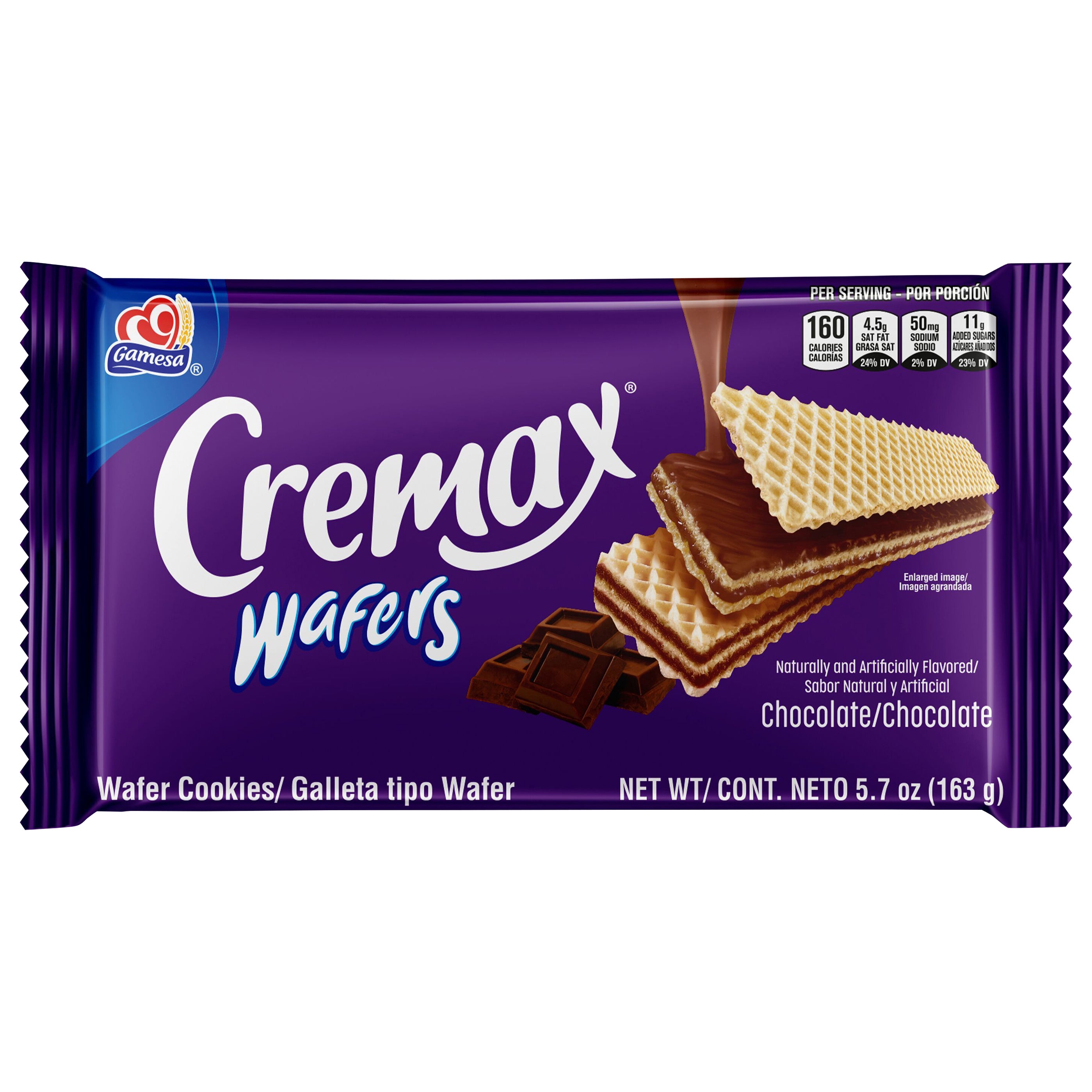 Gamesa Cremax Wafer Cookies Chocolate 5.7 Oz - Case of 19