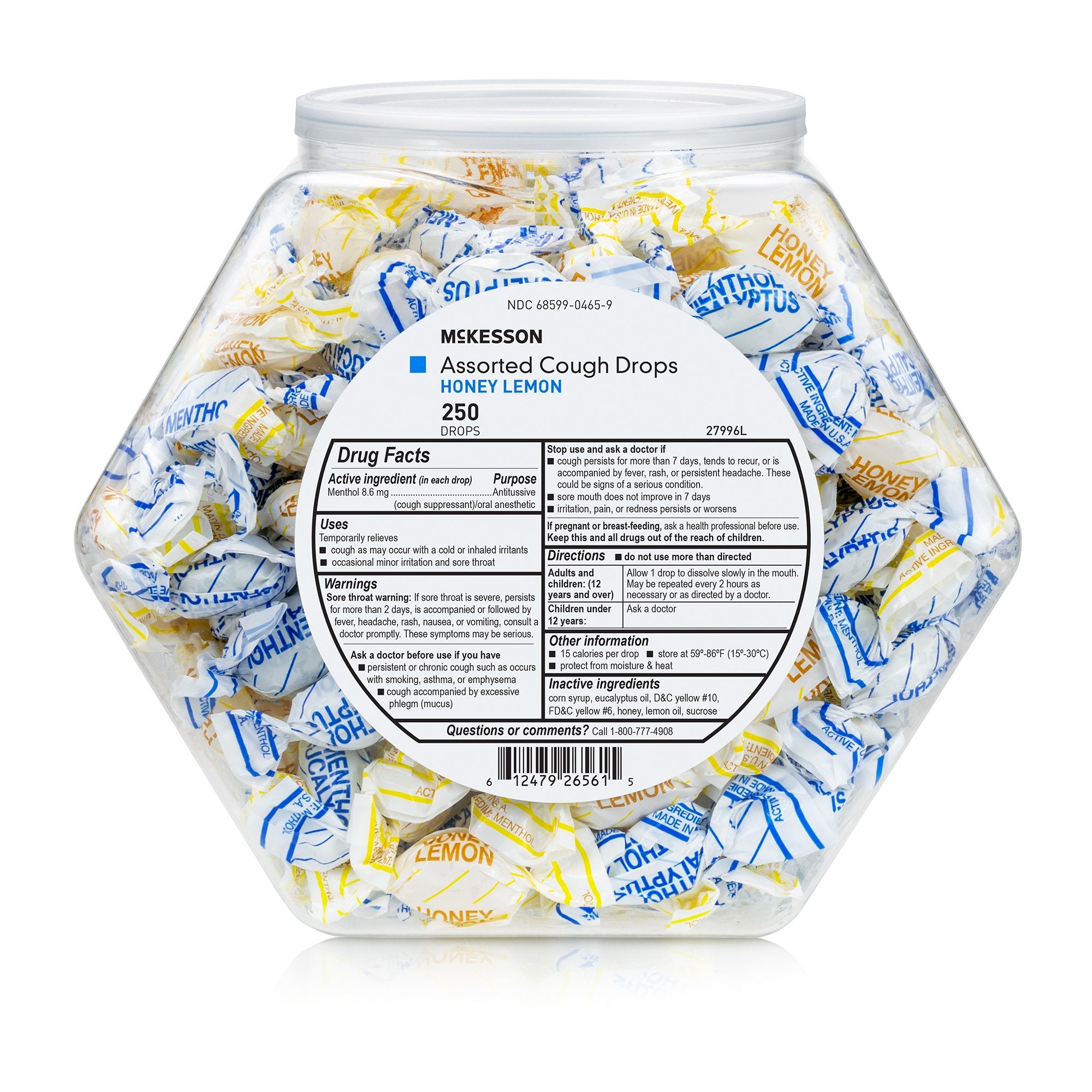 McKesson Brand - Cold and Cough Relief McKesson Brand 8.6 mg Strength Lozenge 250 per Jar [250/JR]