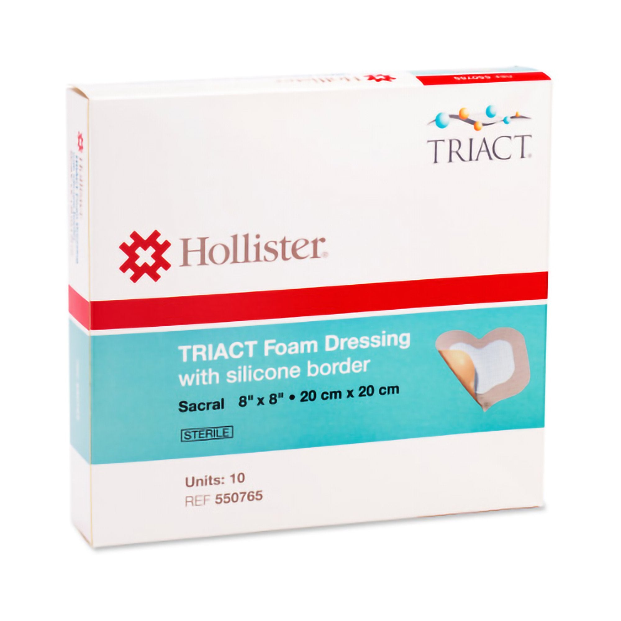 Urgo Medical North America LLC - Foam Dressing TRIACT 8 X 8 Inch With Border Waterproof Backing Silicone Adhesive Sacral Sterile [10/BX]