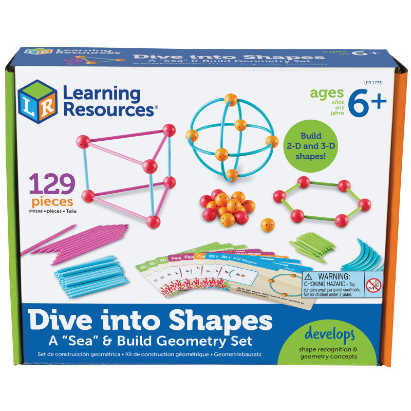 LEARNING RESOURCES - Dive into Shapes!™ A "Sea" and Build Geometry Set