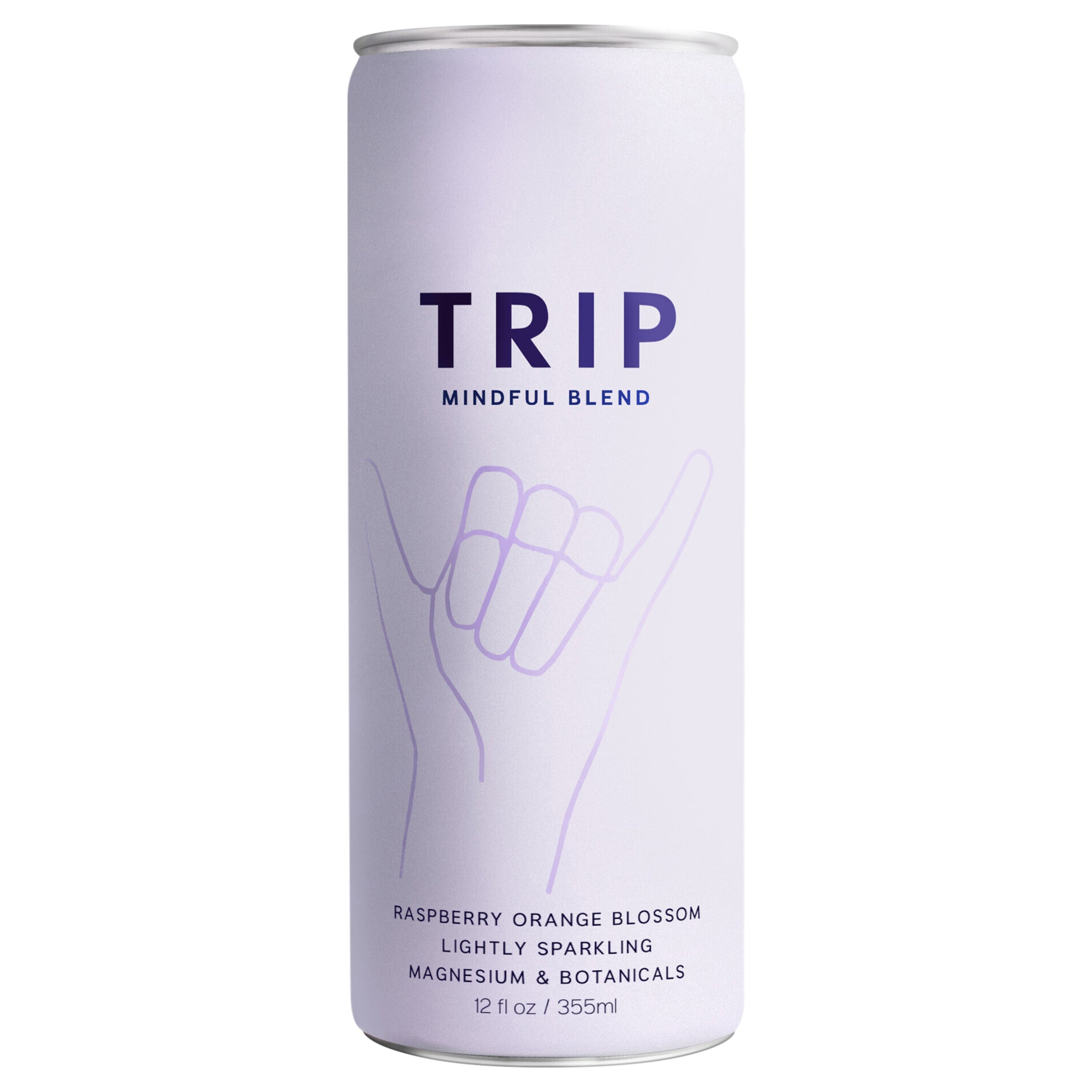Trip Mindful Blend Lightly Sparkling Raspberry Orange Blossom Mindful Botanicals 12 fl oz - Case of 12