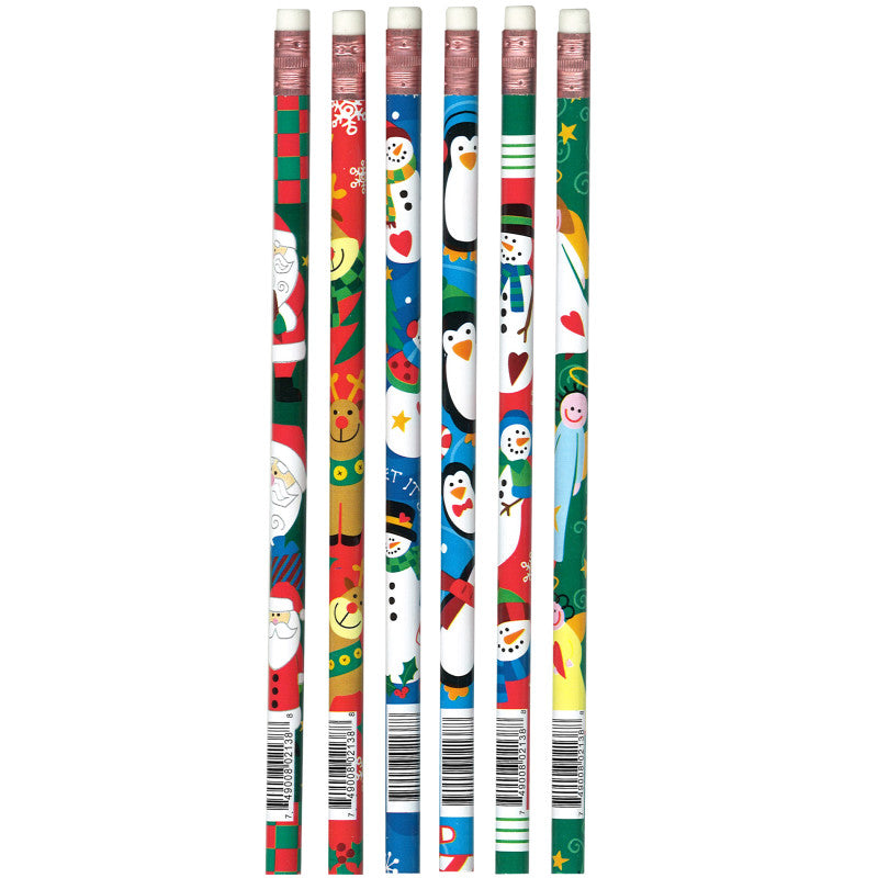 MOON PRODUCTS - Christmas Assortment Pencils, 12 Per Pack, 12 Packs