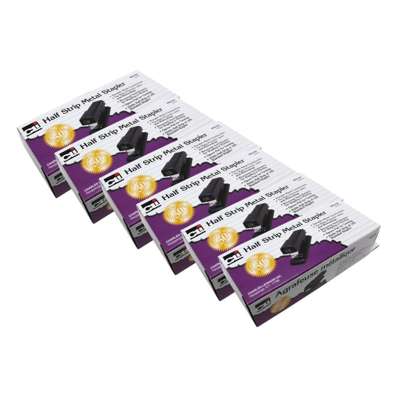 CHARLES LEONARD - Half Strip Economy Metal Stapler, Pack of 6