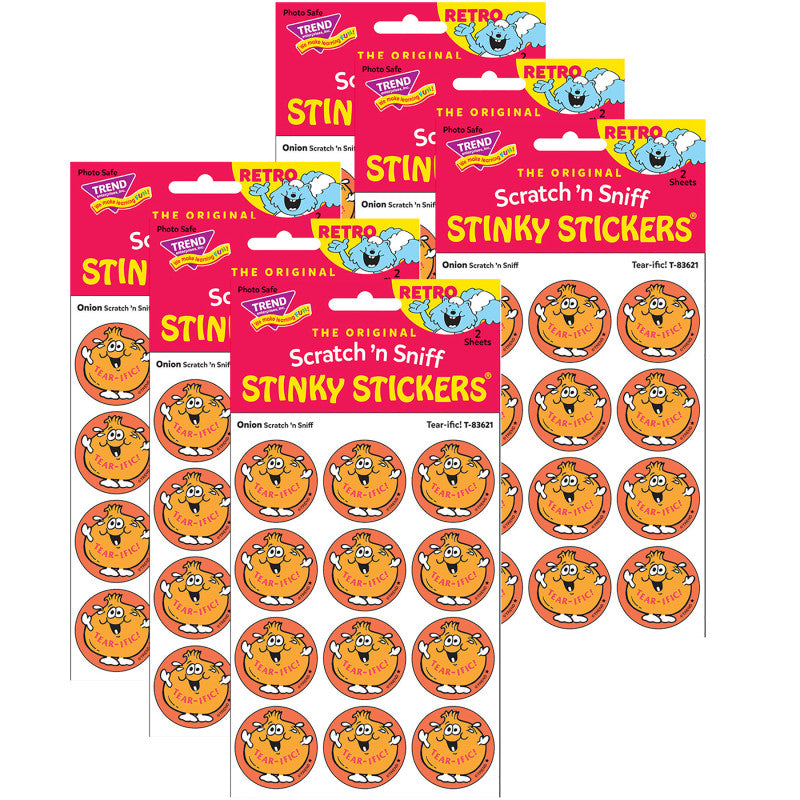 TREND - Tear-ific!/Onion Scented Stickers, 24 Per Pack, 6 Packs