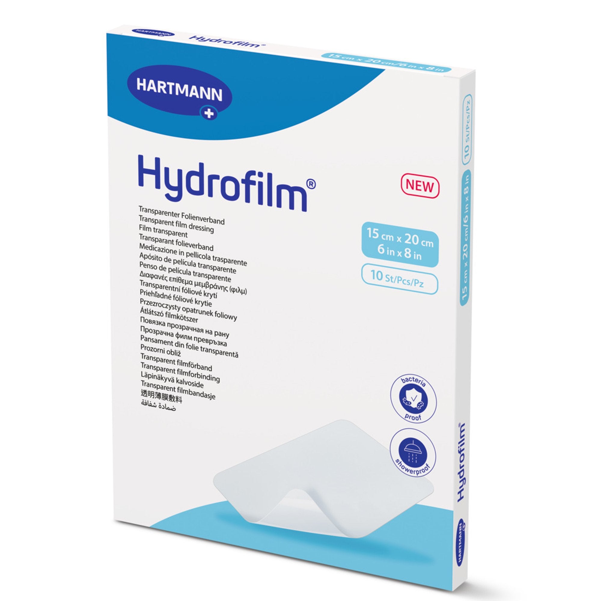 Hartmann - Transparent Film Dressing Hydrofilm® 6 X 8 Inch 4 Tab Delivery Rectangle Sterile [50/BX]