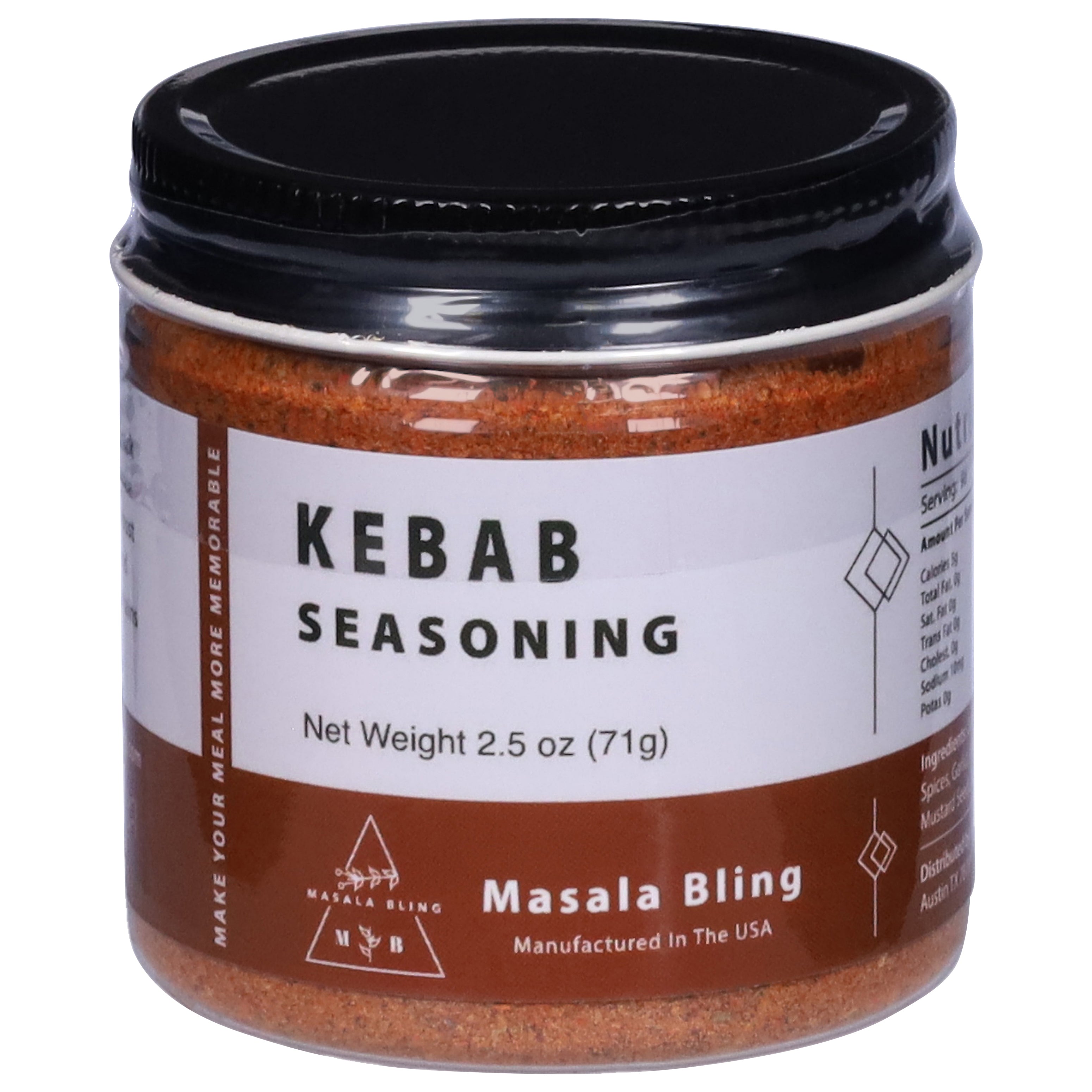 Masala Bling Kebab Seasoning 2.5 oz - Case of 6