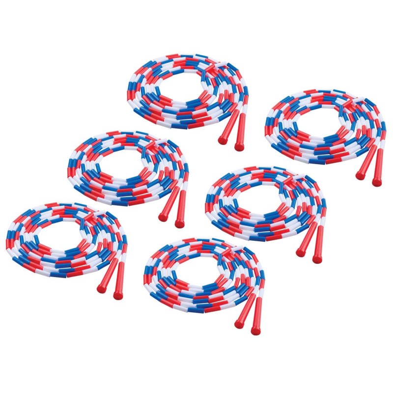 CHAMPION SPORTS - Plastic Segmented Jump Rope 16', Pack of 6