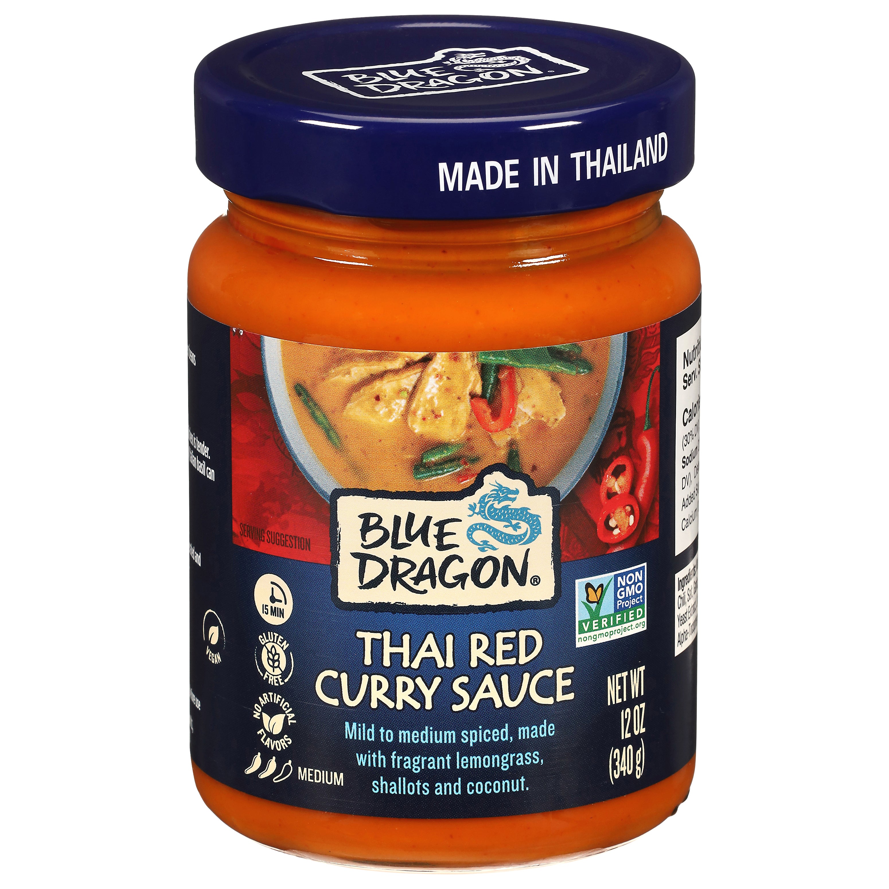 Blue Dragon Thai Red Medium Curry Sauce 12 oz - Case of 6