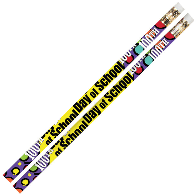 MUSGRAVE PENCIL COMPANY - 100th Day Of School Motivational Pencils, Pack of 144