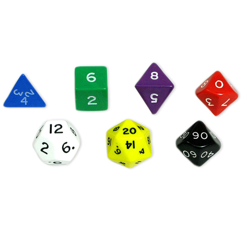 KOPLOW GAMES - Jumbo Polyhedral Dice, Set of 7