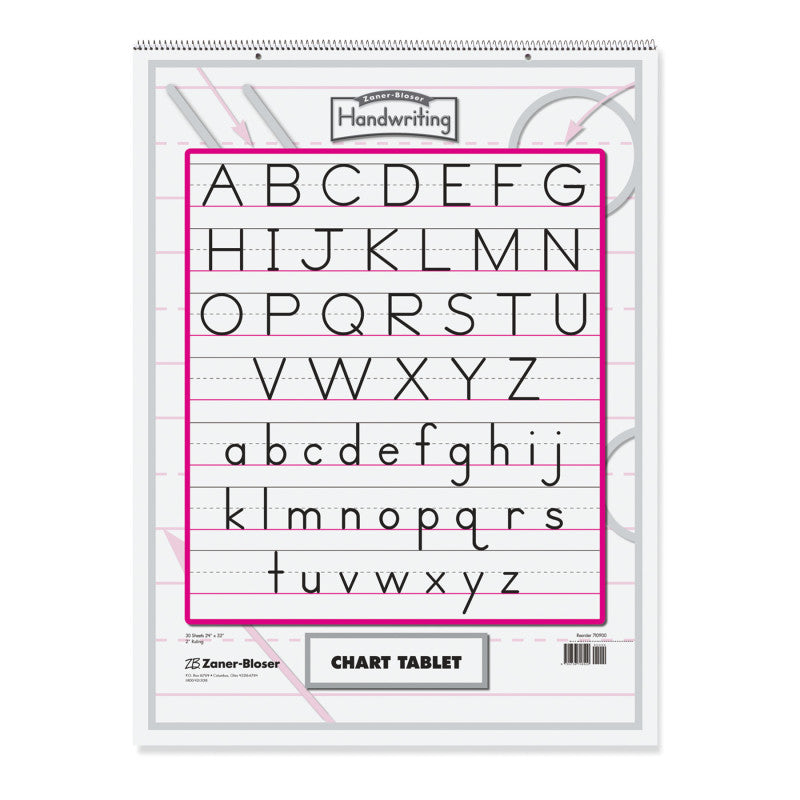 ZANER-BLOSER - Chart Tablet, Manuscript Cvr., 2" Ruled 24" x 32", 30 Sheets