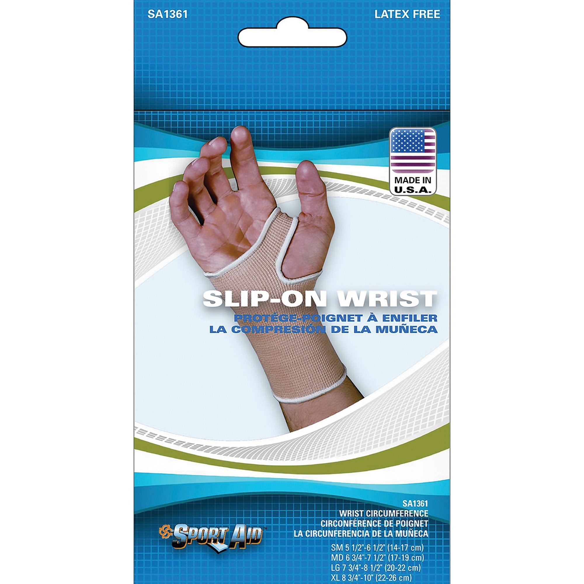 Scott Specialties - Wrist Support Sleeve Cotton Elastic Left or Right Hand Beige Medium [1/EA]