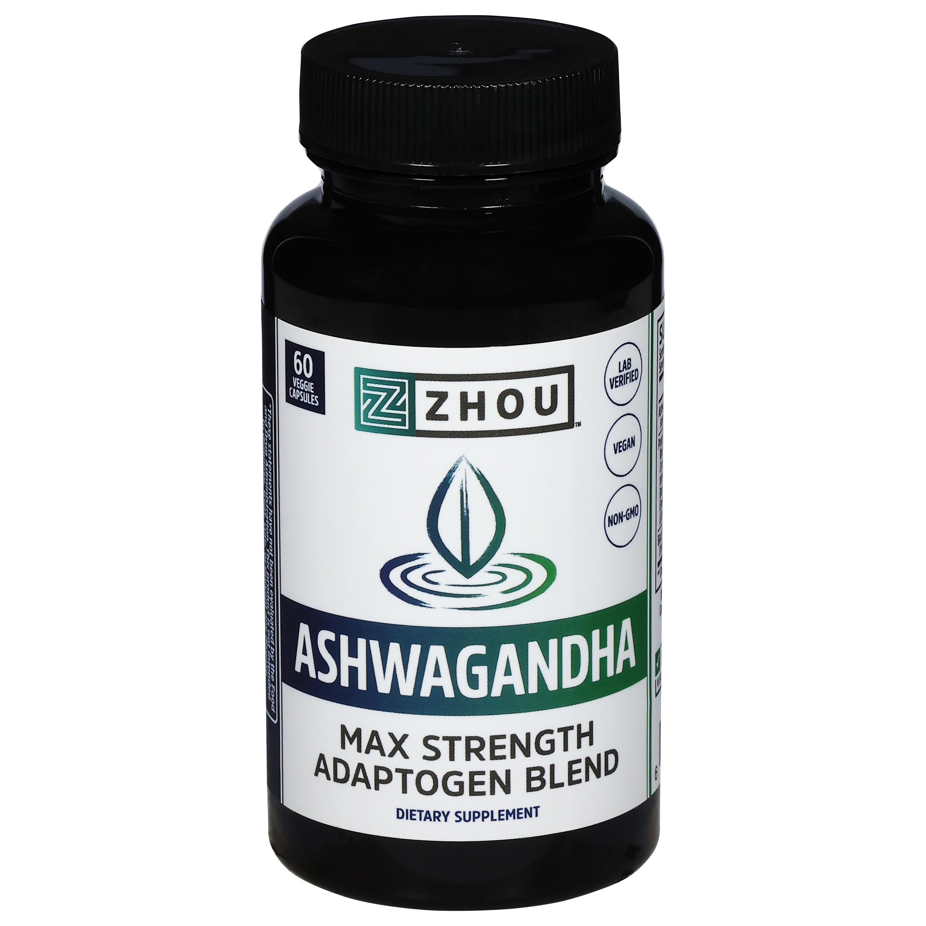 Zhou Ashwagandha 60 Veggie Capsules - Case of 1