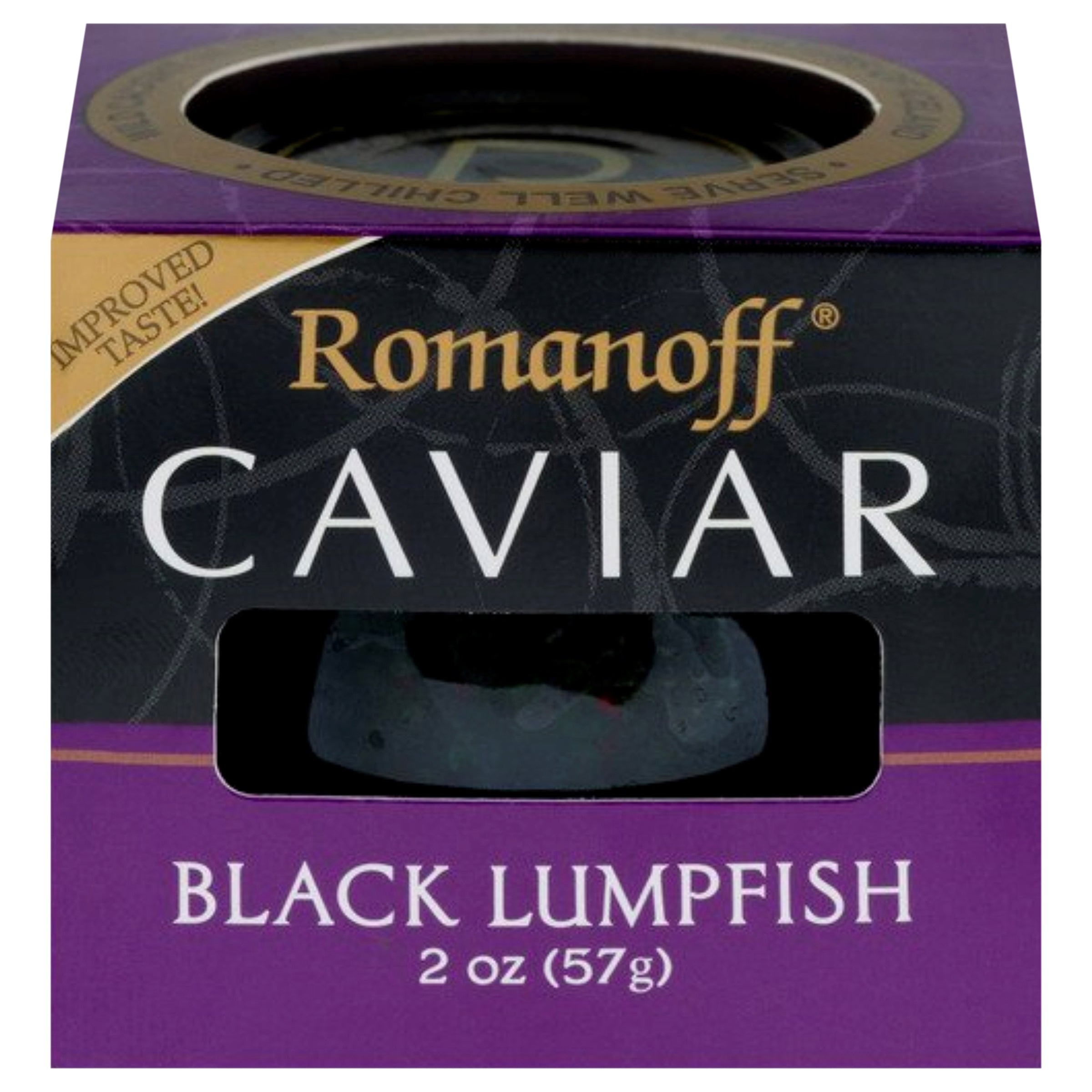 Romanoff® Black Lumpfish Caviar 2 oz. Jar - Case of 6