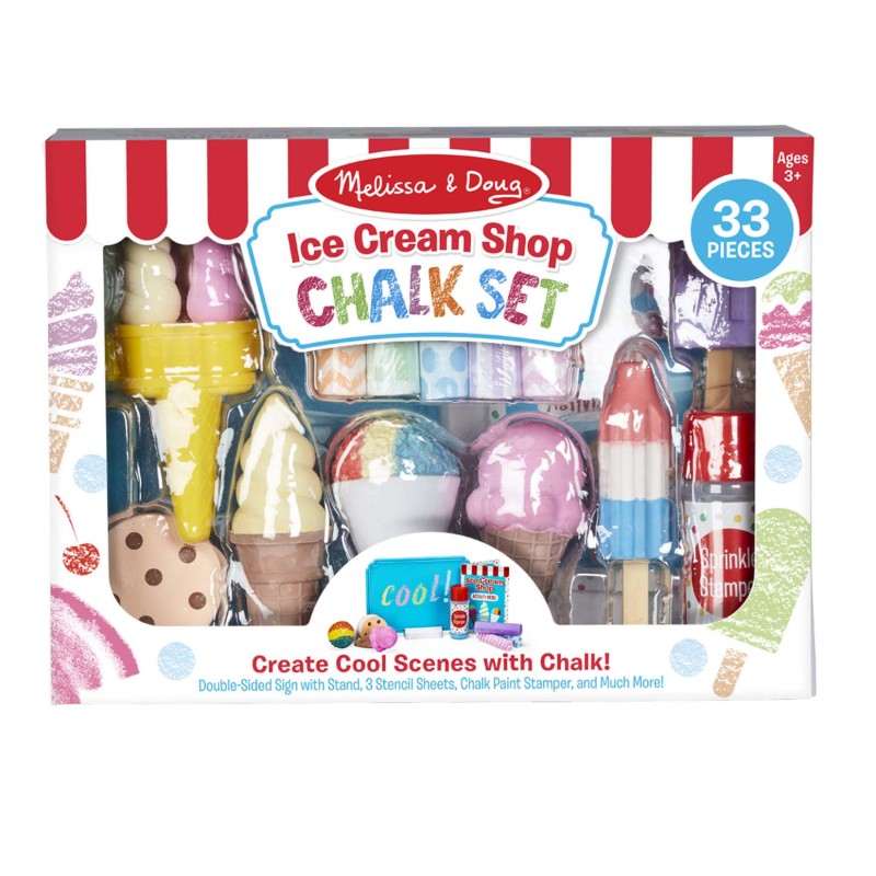 MELISSA & DOUG - Ice Cream Shop Chalk Play Set