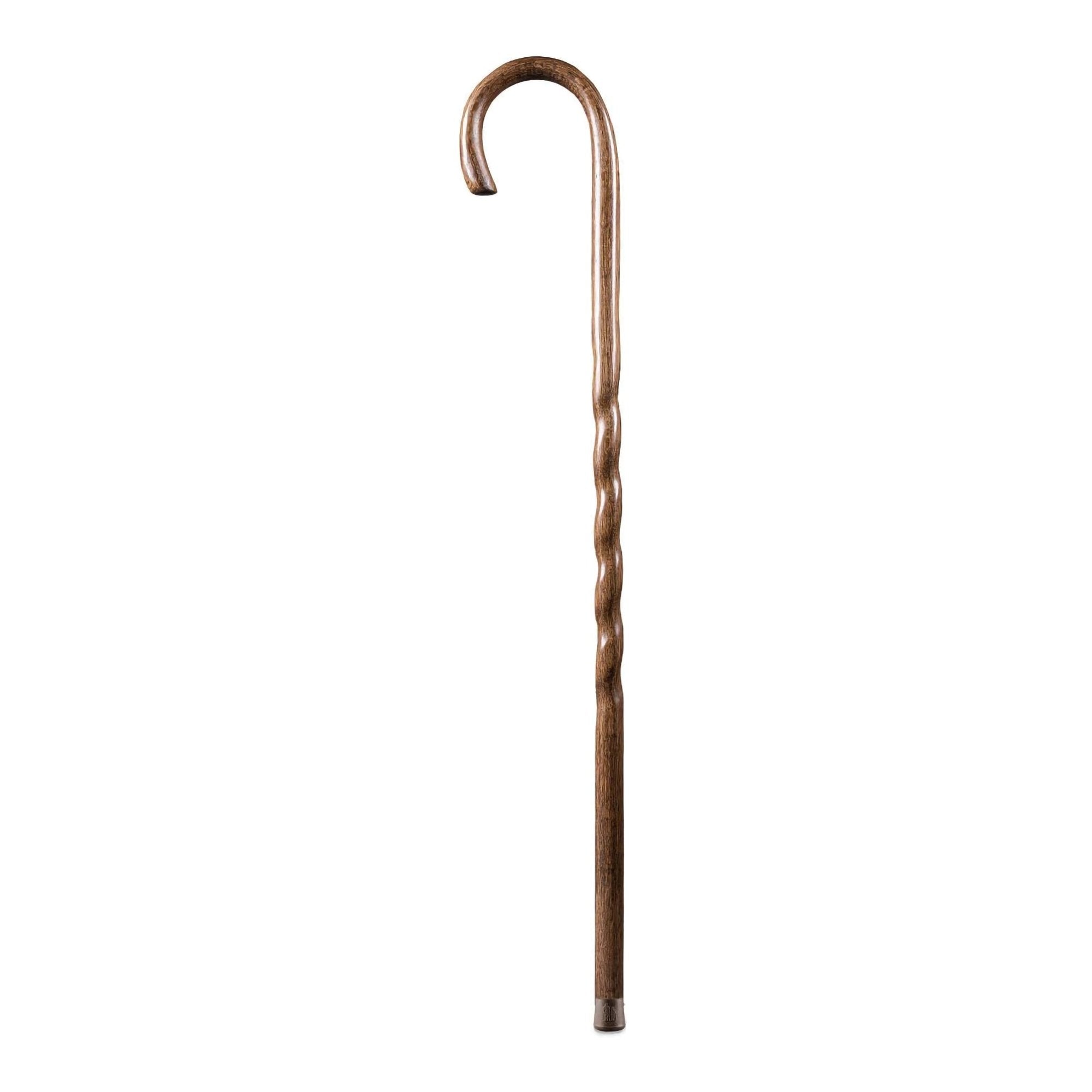 Mabis Healthcare - Round Handle Cane Brazos™ Twisted Wood 37 Inch Height Brown Oak [1/EA]