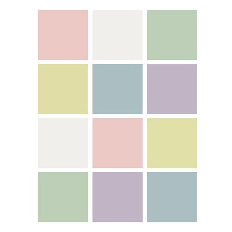 FLIPSIDE PRODUCTS - Dry Erase Stickables with Dry Erase Marker, Pastel Assorted, 3" x 3", 12 Per Pack, 4 Packs
