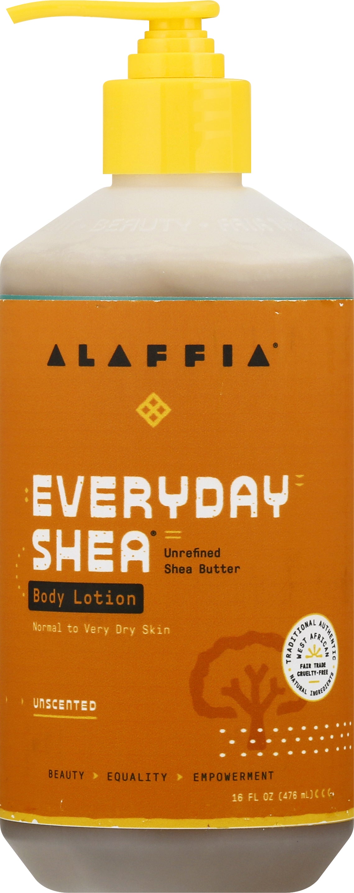 Alaffia Everyday Shea Unscented Body Lotion 16 oz - Case of 1