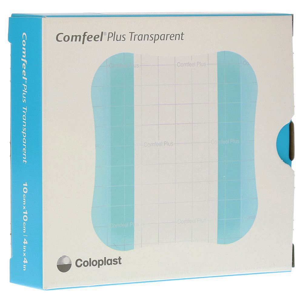 Coloplast - Thin Hydrocolloid Dressing Comfeel® Plus Transparent Thin Film Backing 4 X 4 Inch Square Hydrocolloid / Sodium Carboxymethylcellulose (CMC) / Film [10/BX]