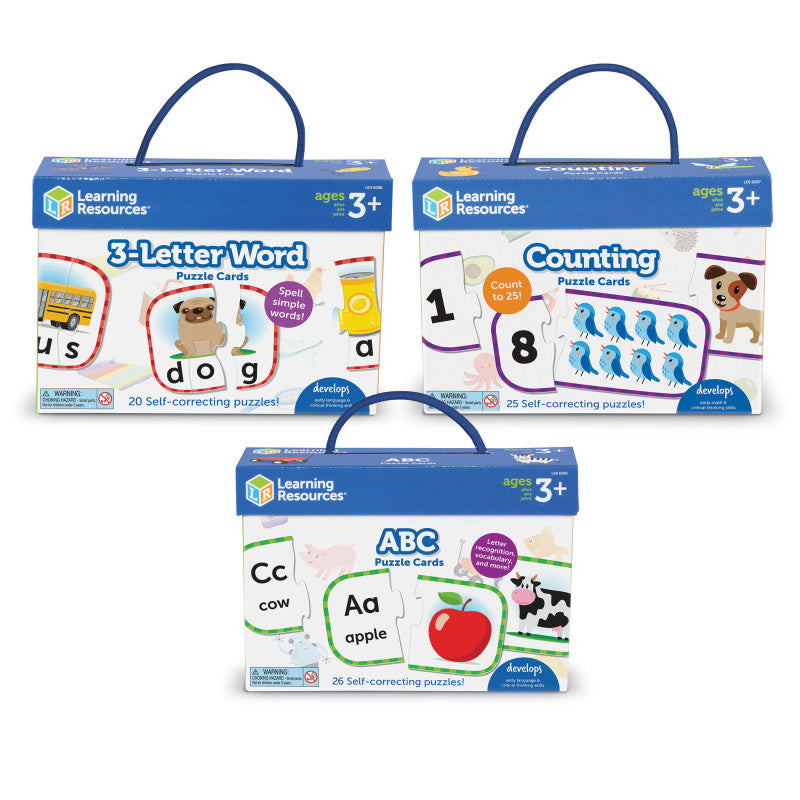 LEARNING RESOURCES - Puzzle Cards, Set of all 5