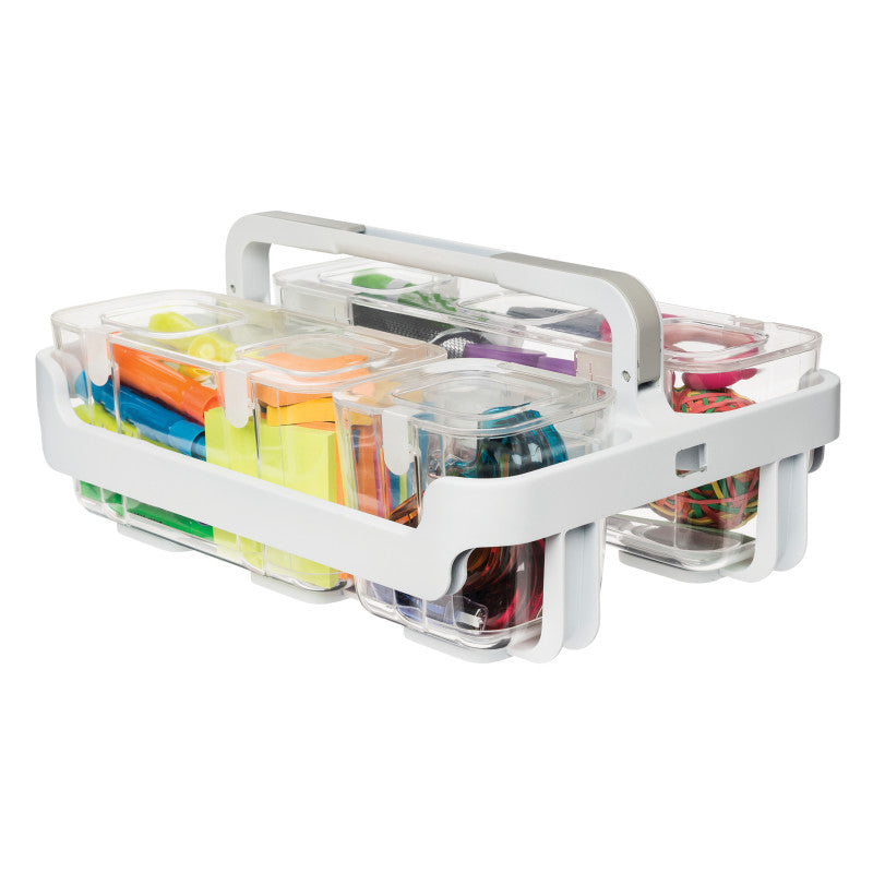 DEFLECTO - Stackable Caddy Organizer with 3 Containers