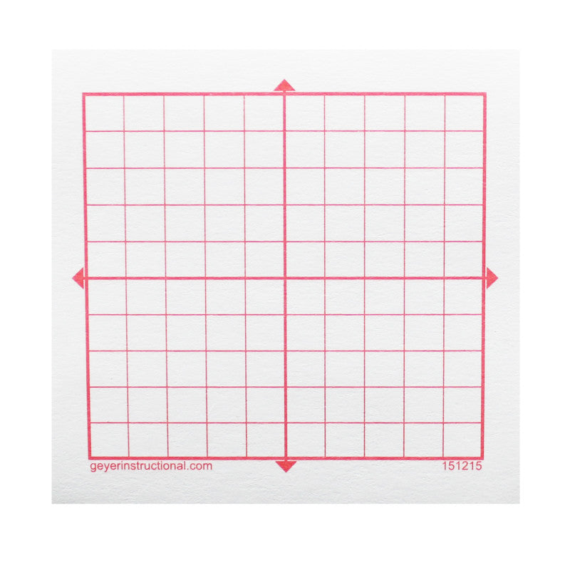 GEYER INSTRUCTIONAL - Graphing 3M Post-it® Notes, XY Axis, 10 x 10 Square Grid, 4 Pads
