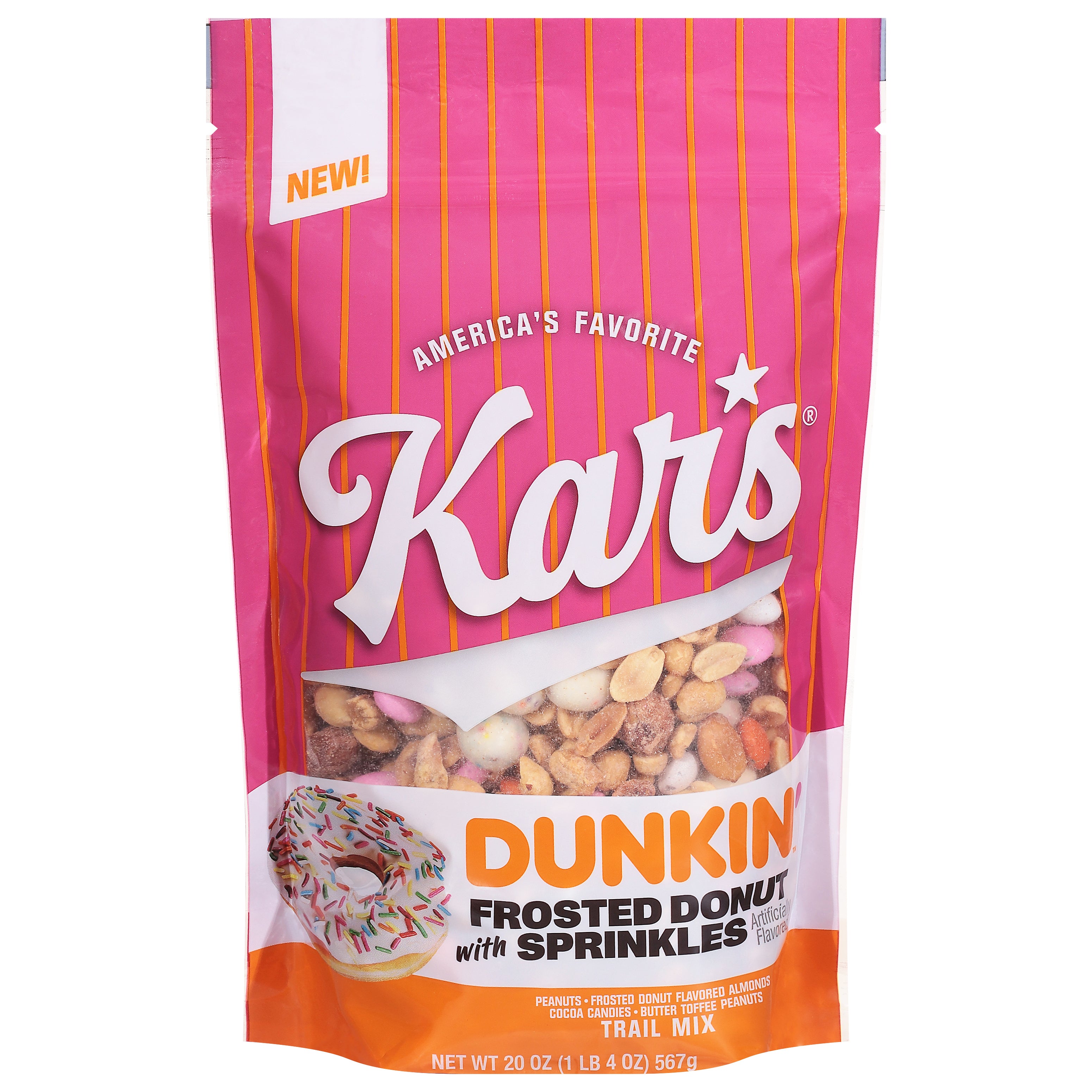 Kar's Dunkin' Frosted Donut with Sprinkles Trail Mix 20 oz - Case of 6