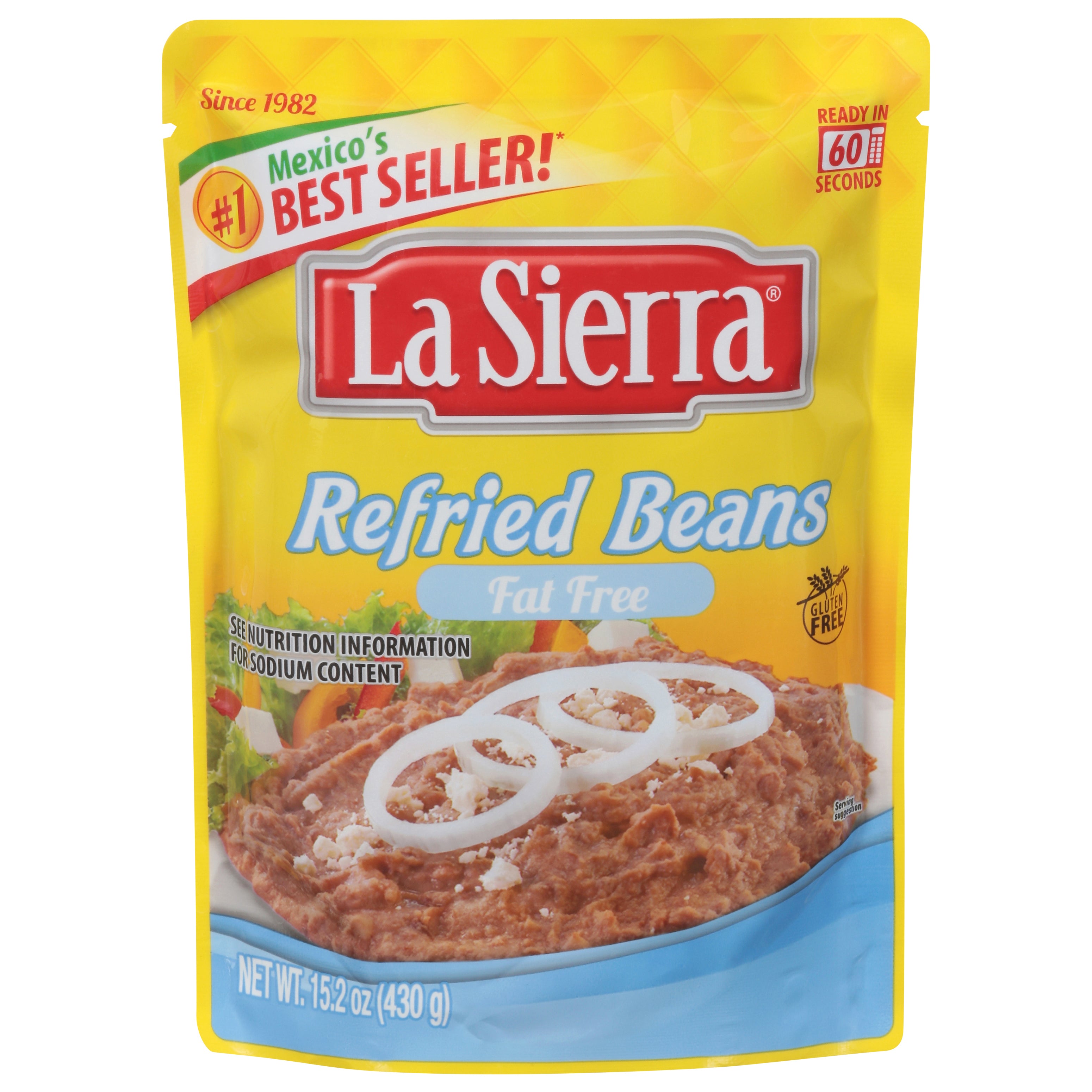 La Sierra Fat Free Refried Beans 15.2 oz - Case of 8