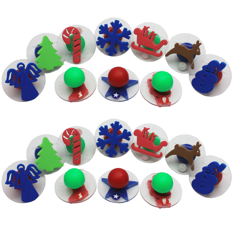 READY 2 LEARN - Giant Stampers - Christmas Shapes - 10 Per Set - 2 Sets