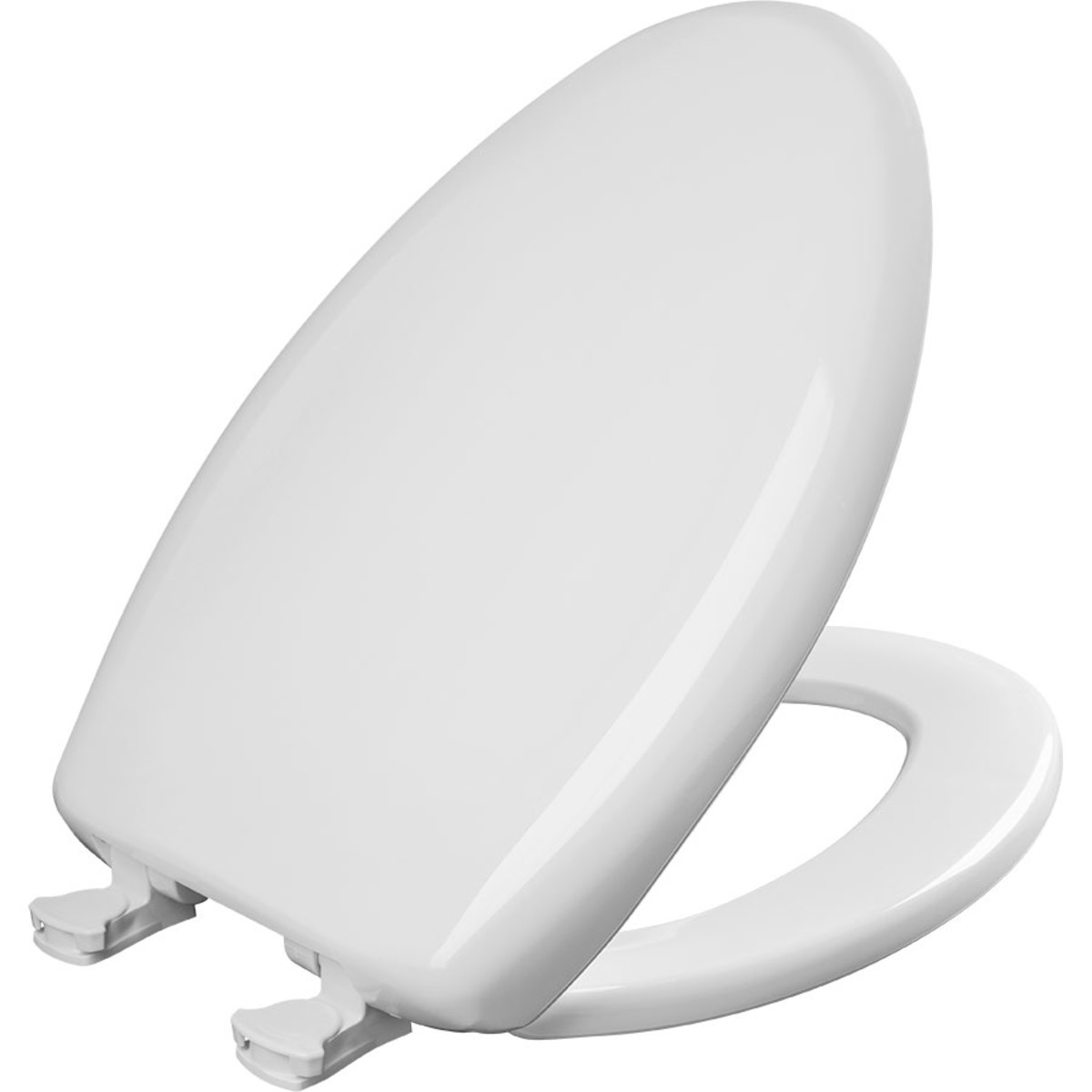 Bemis Elongated Plastic Toilet Seat in Euro White with STA-TITE® Seat Fastening System, Easy•Clean® and  Whisper•Close® Hinge