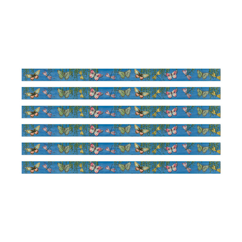 EUREKA - Curiosity Garden Butterfly Deco Trim®, 37 Feet Per Pack, 6 Packs