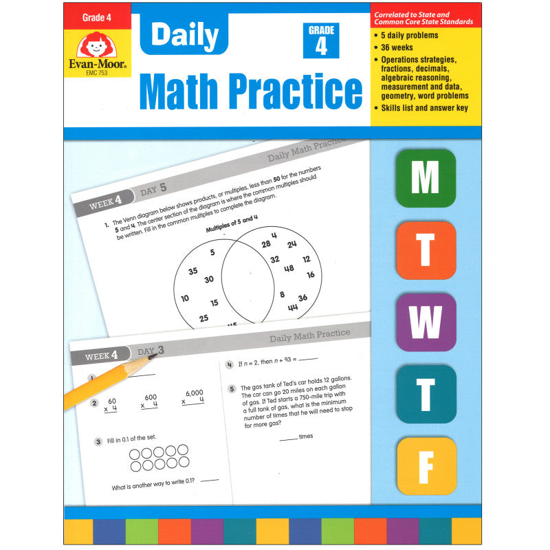 EVAN-MOOR - Daily Common Core Math Practice, Grade 4