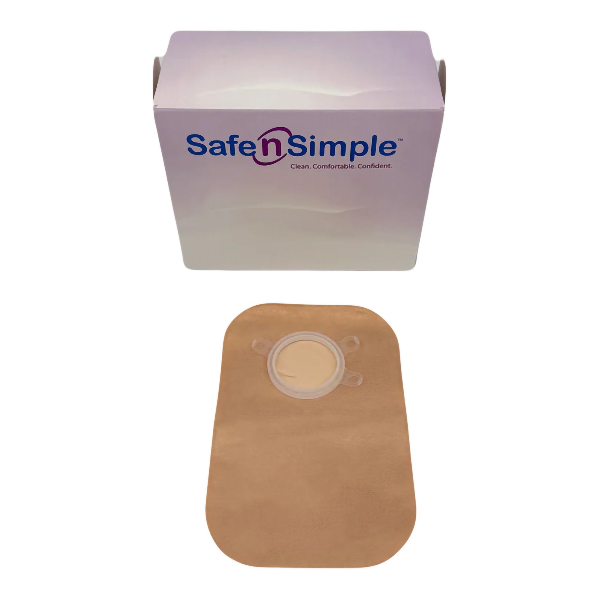 Safe N Simple - Ostomy Pouch Safe n Simple™ Two-Piece System 8 Inch Length Without Barrier Closed End [240/CS] (1242512_CS)