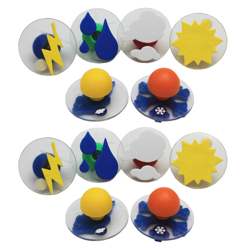 READY 2 LEARN - Giant Stampers - Weather Patterns - 6 Per Set - 2 Sets