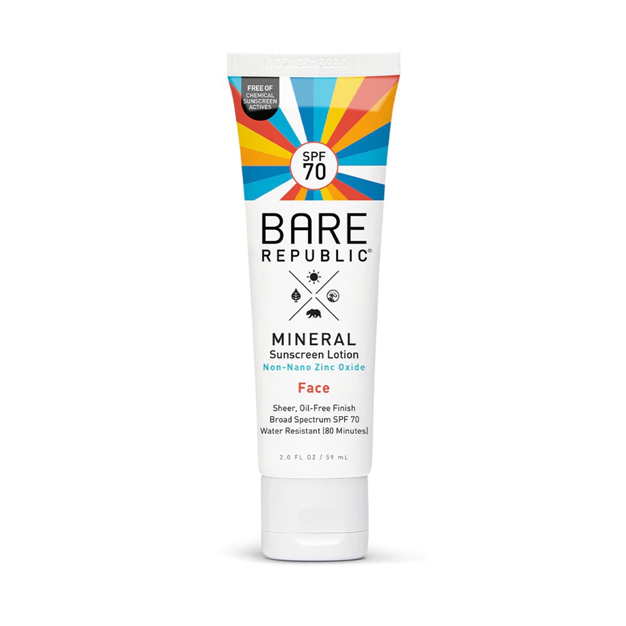 COOLA LLC - Sunscreen BARE Republic® Mineral SPF 70 Lotion 2 oz. Tube [12/CS]