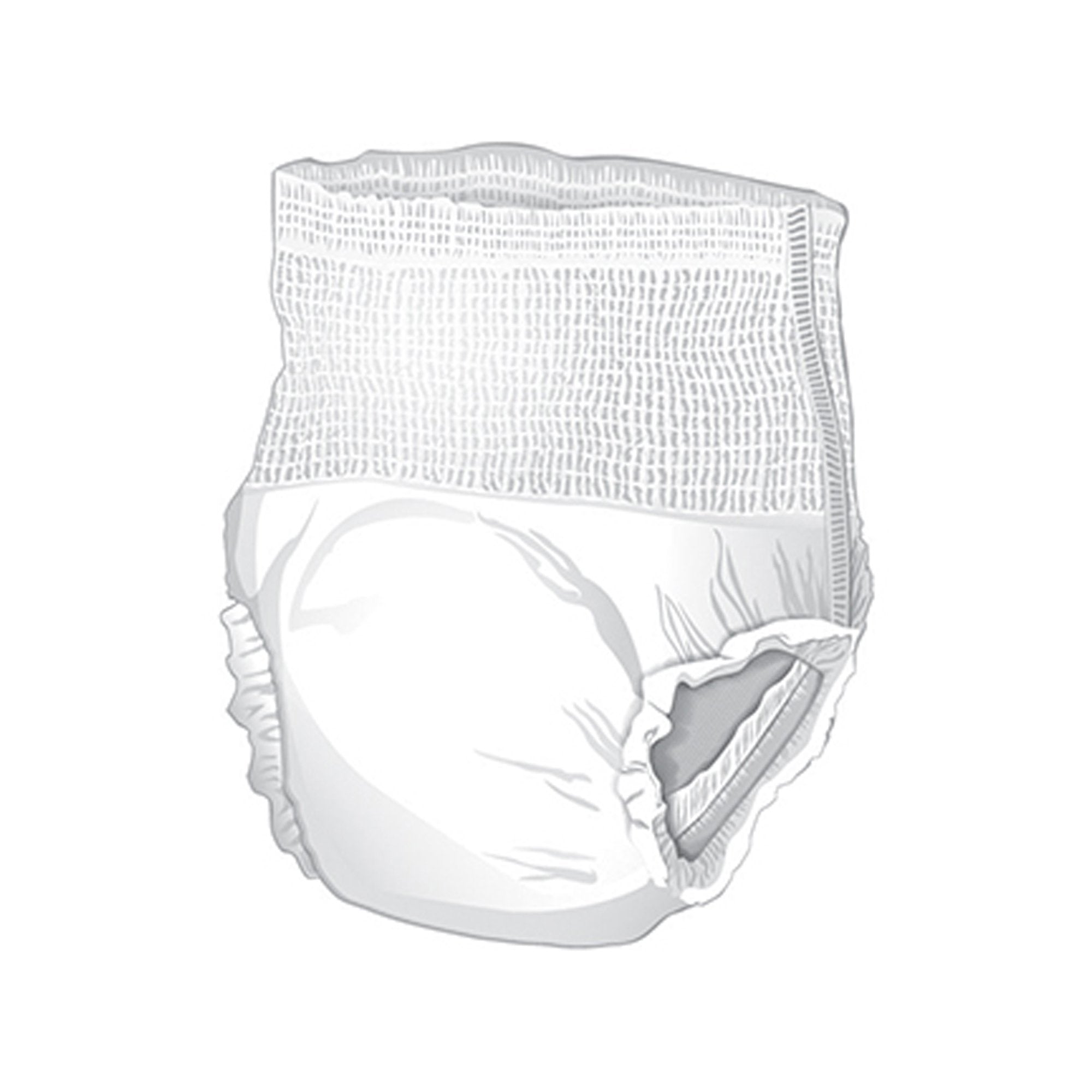 McKesson Brand - Unisex Adult Absorbent Underwear McKesson Pull On with Tear Away Seams Large Disposable Heavy Absorbency [56/CS]