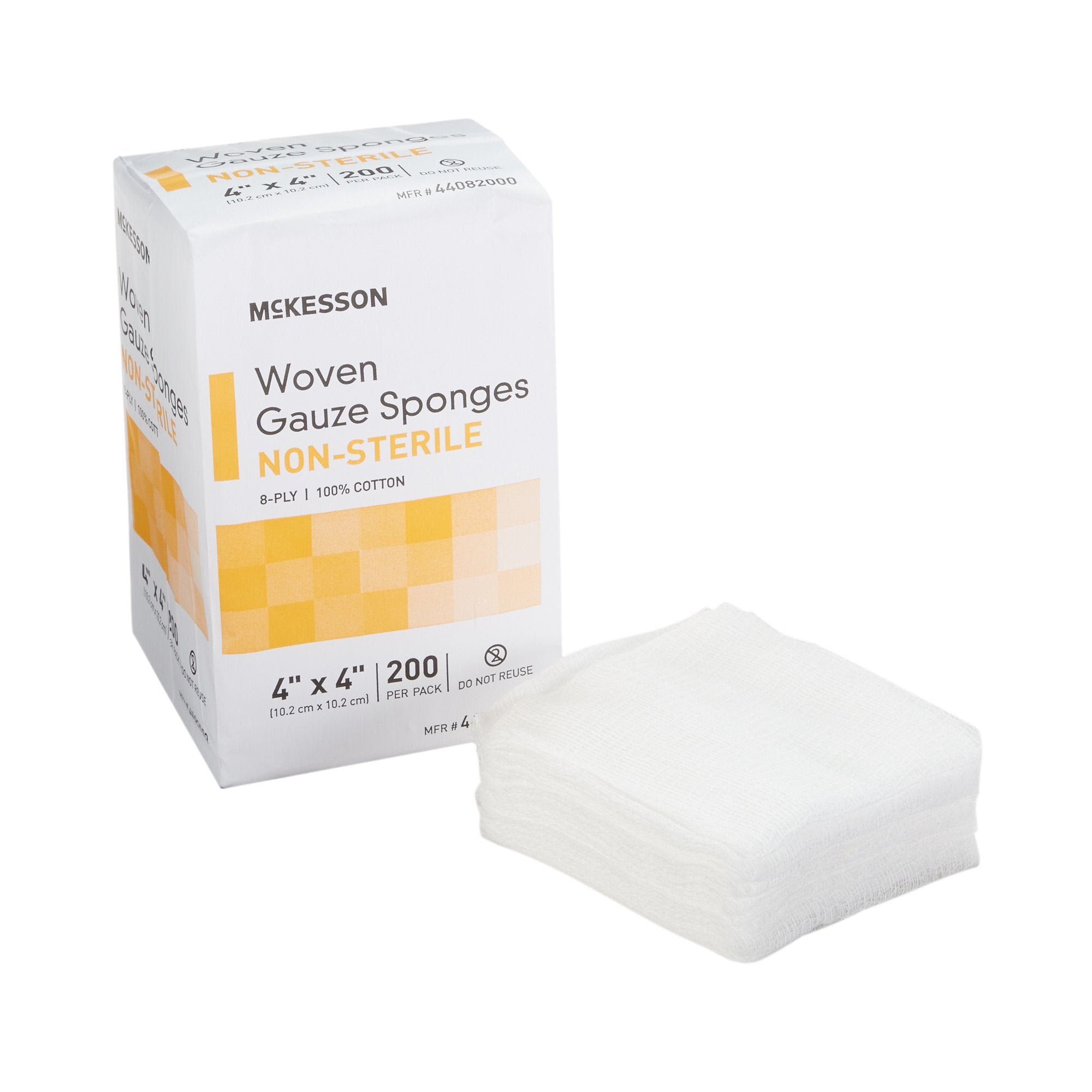 McKesson Brand - Gauze Sponge McKesson 4 X 4 Inch 8-Ply NonSterile 200 per Pack [4000/CS] (440028_CS)