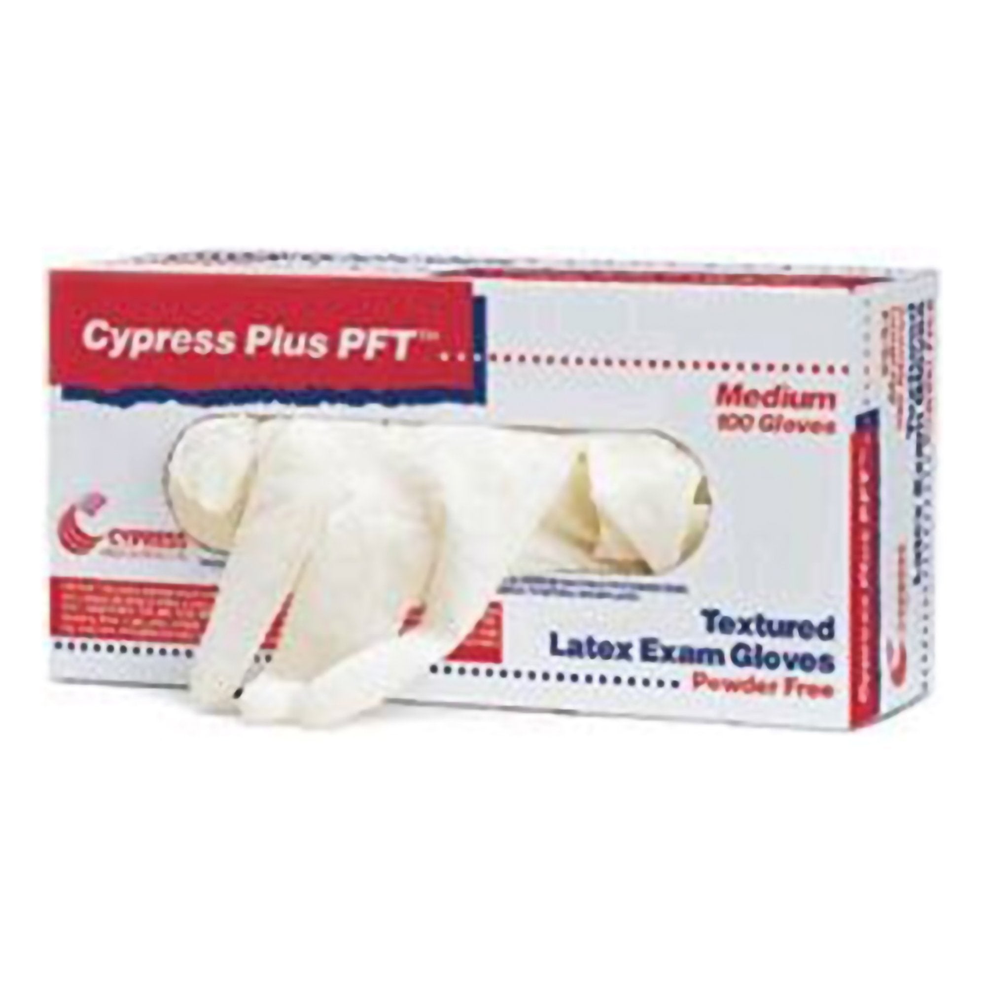 McKesson Brand - Exam Glove Cypress Plus® PFT Large NonSterile Latex Standard Cuff Length Fully Textured Ivory Not Rated [1000/CS]