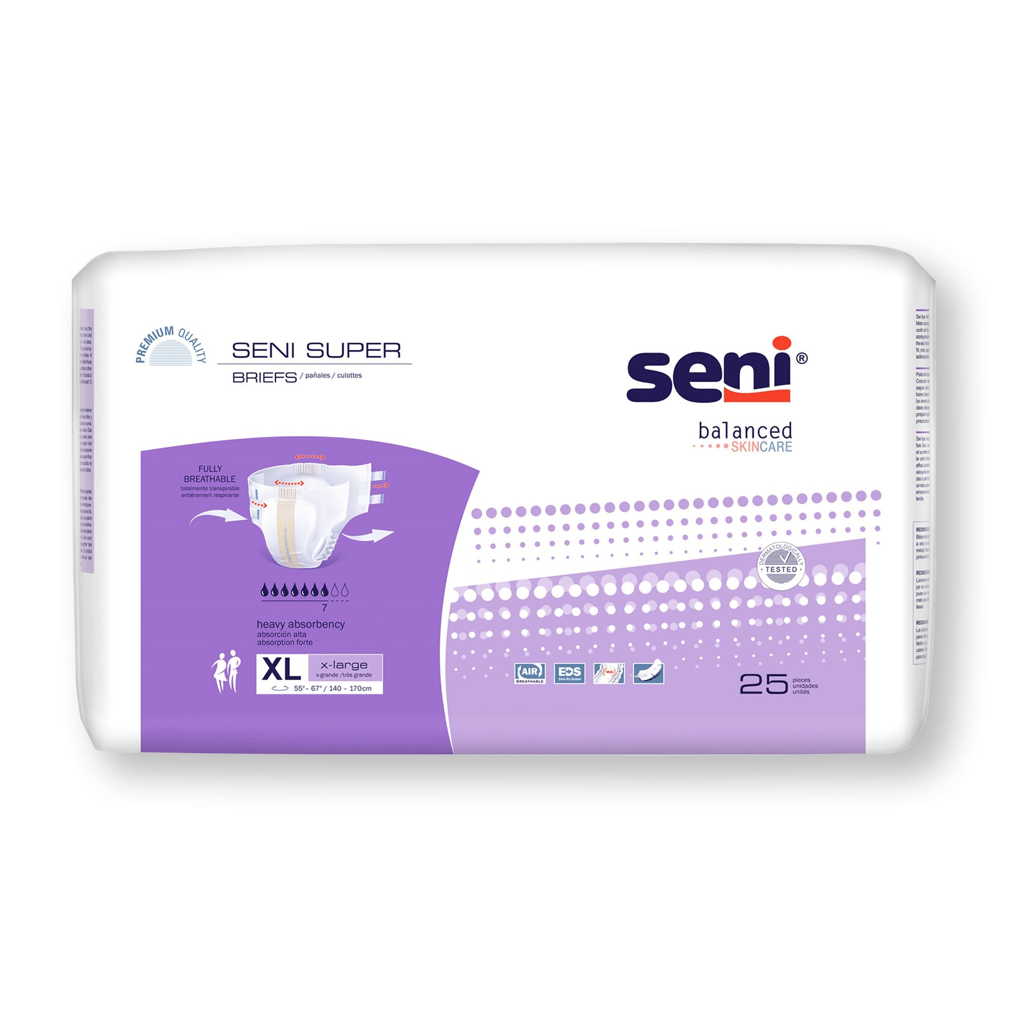 TZMO USA Inc - Unisex Adult Incontinence Brief Seni® Super X-Large Disposable Heavy Absorbency [75/CS]