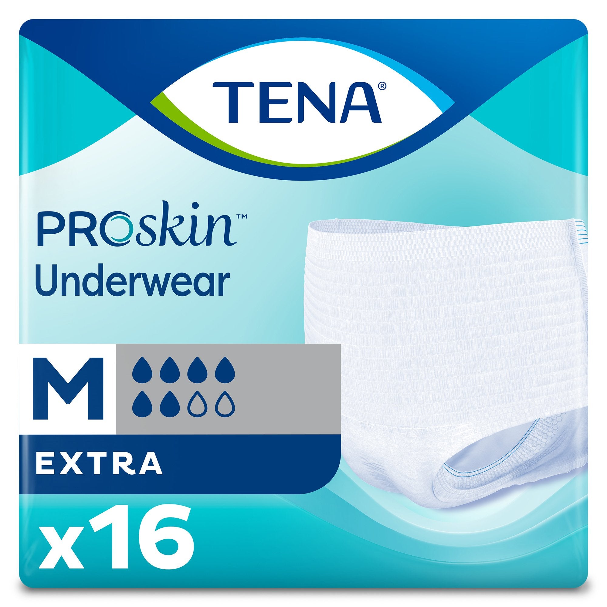 Essity HMS North America Inc - Unisex Adult Absorbent Underwear TENA® ProSkin™ Extra Pull On with Tear Away Seams Medium Disposable Moderate Absorbency [64/CS]