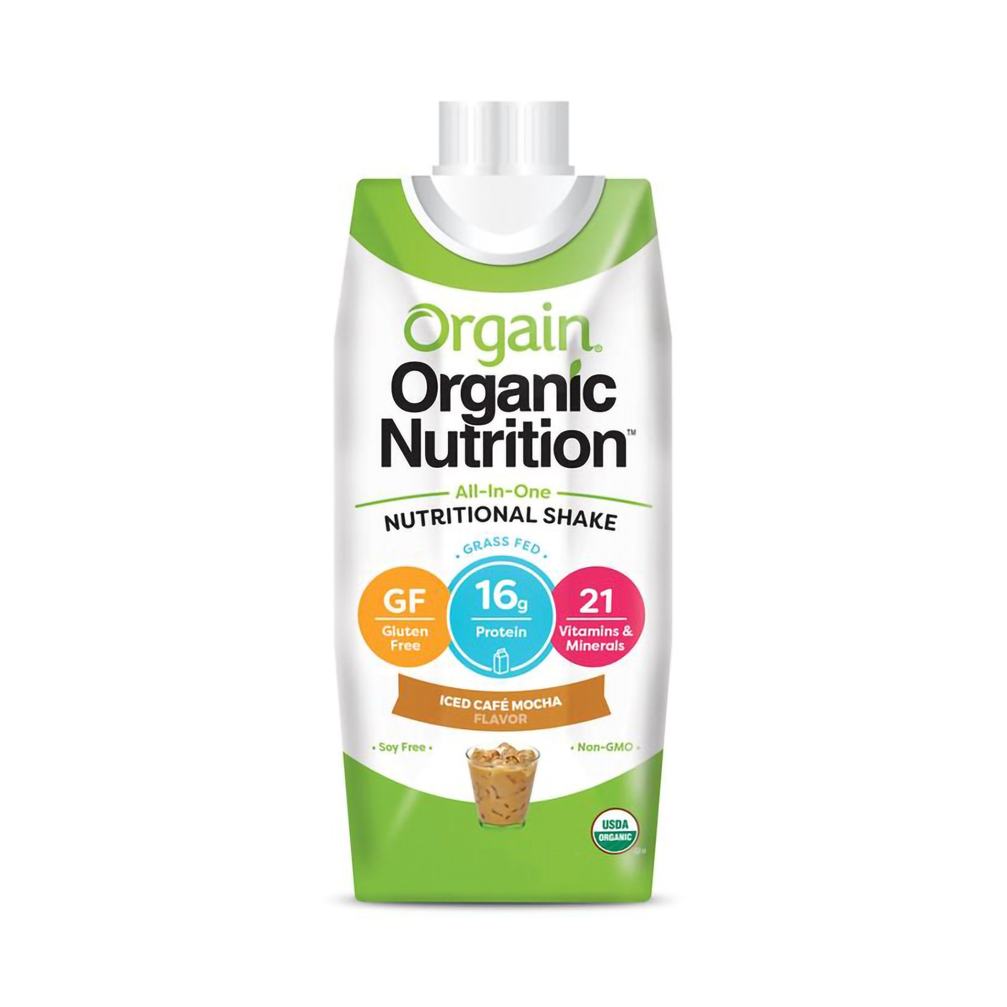 Orgain Inc - Oral Supplement Orgain® Organic Nutritional Shake Iced Café Mocha Flavor Liquid 11 oz. Carton [12/CS]