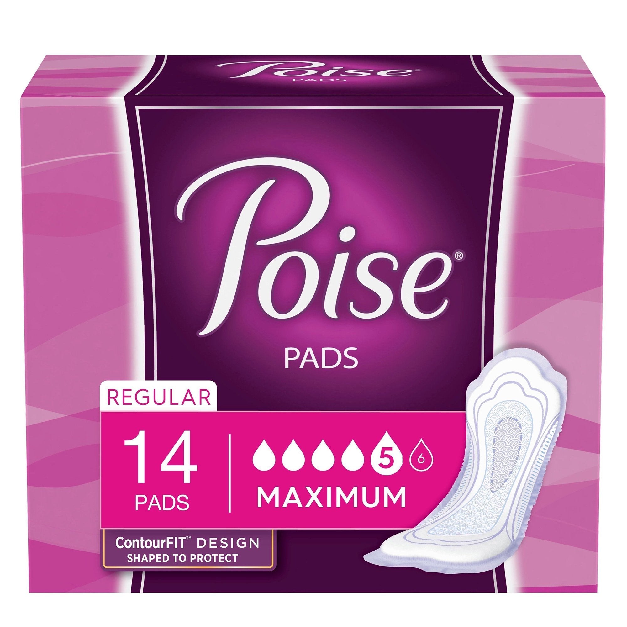 Kimberly Clark - Bladder Control Pad Poise® 12.2 Inch Length Heavy Absorbency Sodium Polyacrylate Core Regular [84/CS]