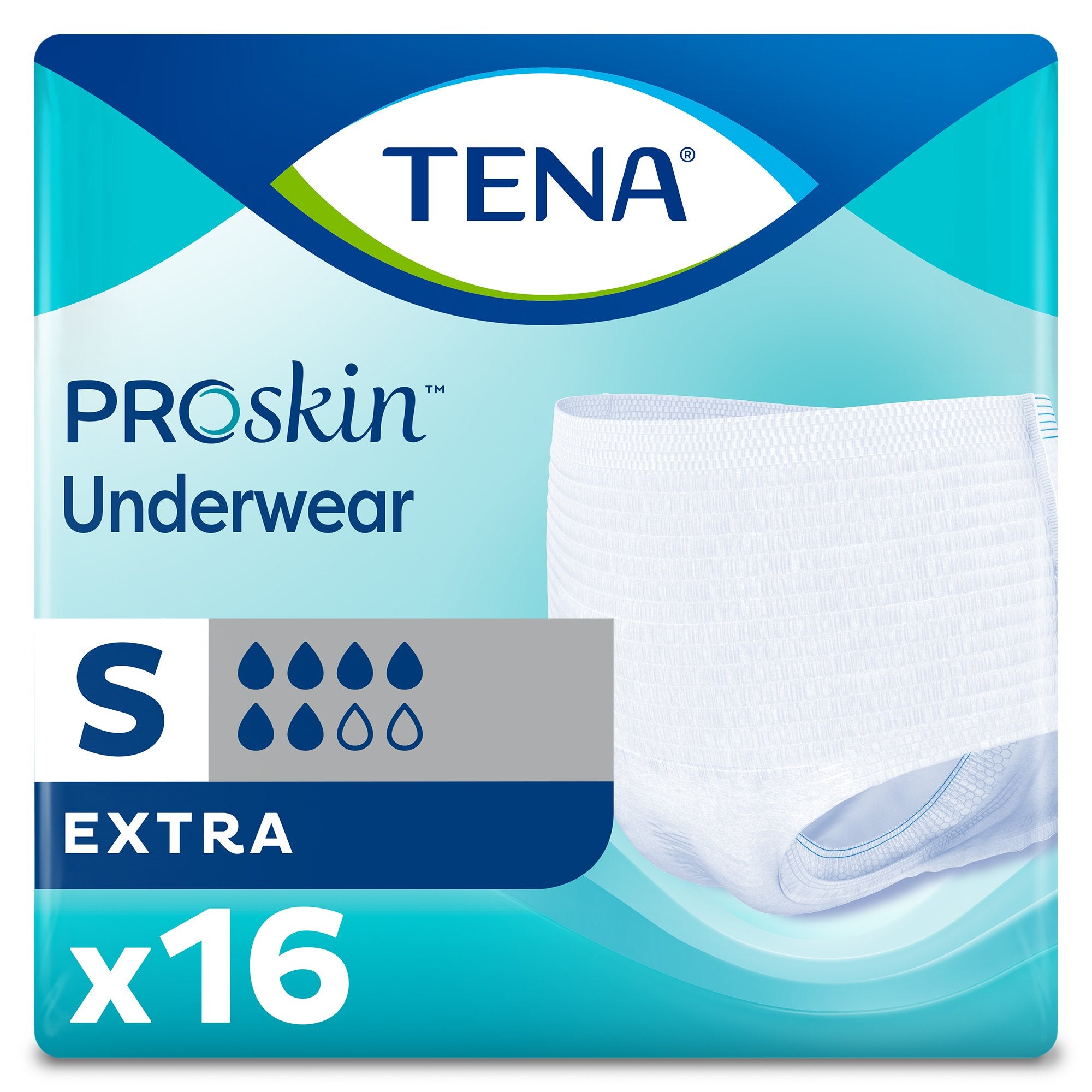 Essity HMS North America Inc - Unisex Adult Absorbent Underwear TENA® ProSkin™ Extra Pull On with Tear Away Seams Small Disposable Moderate Absorbency [64/CS]