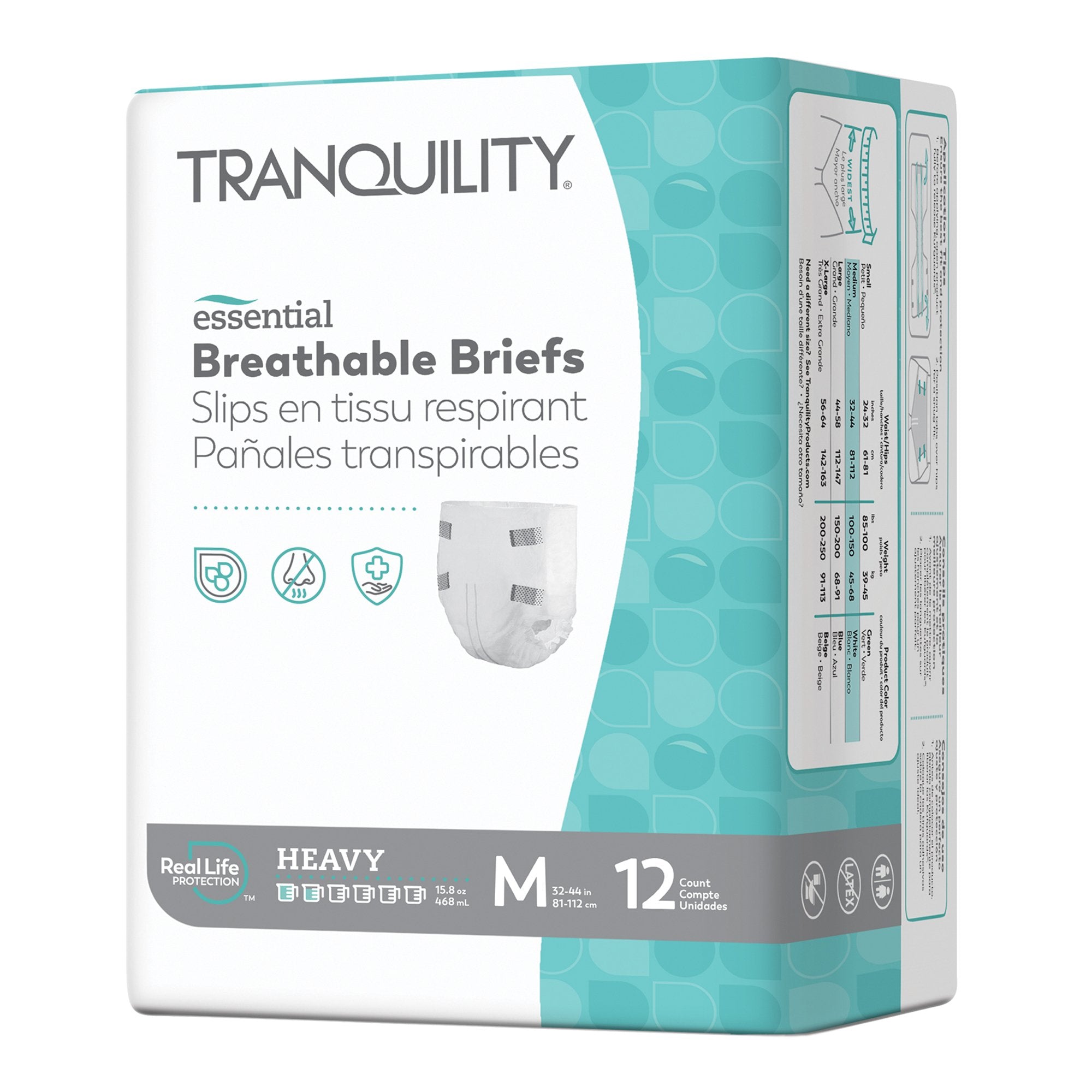 Principle Business Enterprises - Unisex Adult Incontinence Brief Tranquility® Essential Medium Disposable Heavy Absorbency [96/CS]