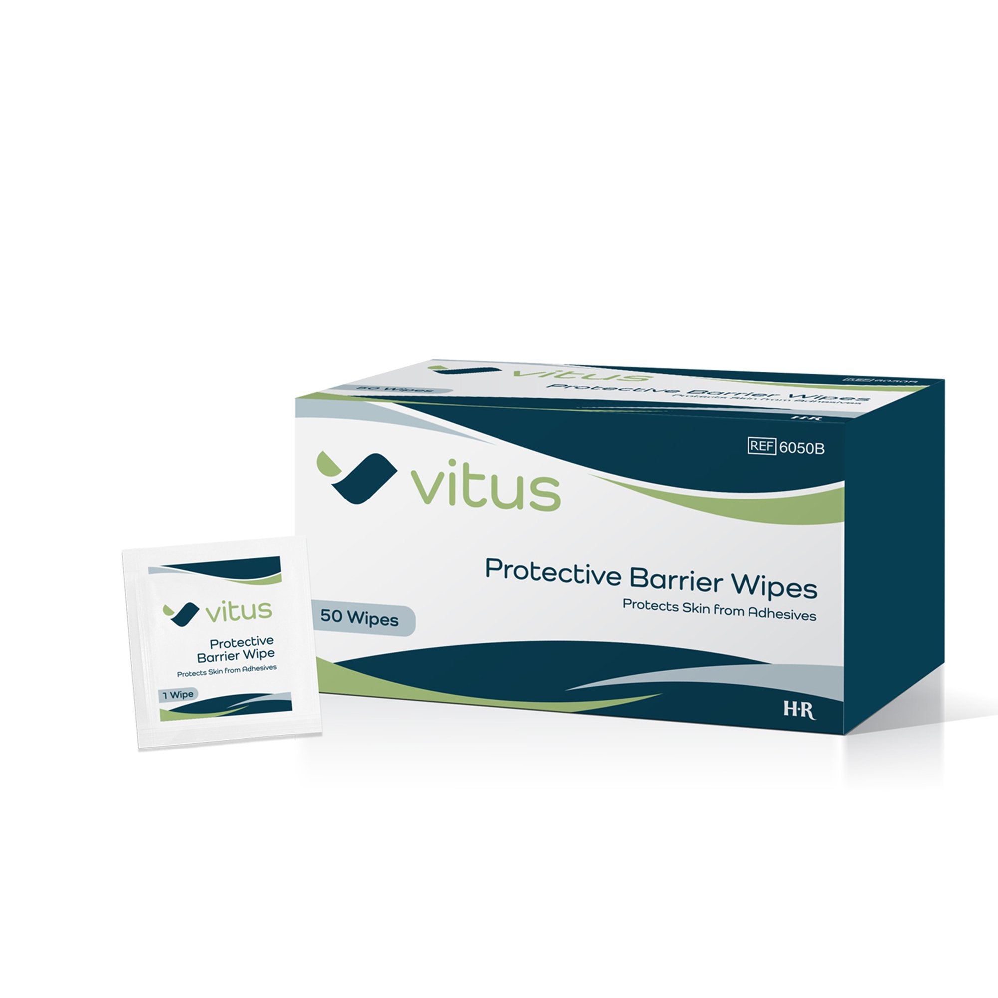 HR Pharma DBA HR Healthcare - Skin Barrier Wipe Vitus IPA / Water / Ethyl Alcohol / Ethyl Ester Copolymer / Acetyl Tributyl Citrate Individual Packet NonSterile [1200/CS]