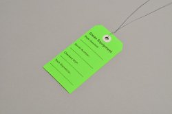 Elkay Plastics - Equipment Tag Elkay Plastics For DME/HME Equipment Green 2-5/16 X 4-3/4 Inch 2-5/16 X 4-3/4 Inch Card Stock 500 per Case [500/CS]